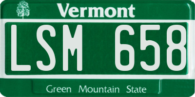 VT license plate LSM658