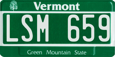 VT license plate LSM659