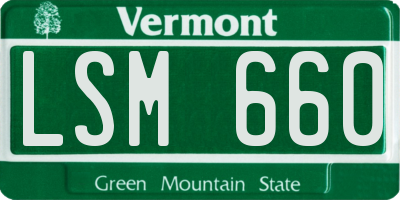 VT license plate LSM660
