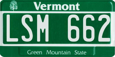 VT license plate LSM662
