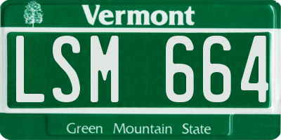 VT license plate LSM664