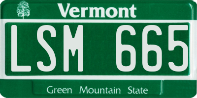 VT license plate LSM665