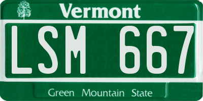 VT license plate LSM667