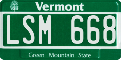 VT license plate LSM668