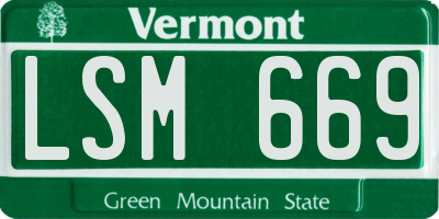 VT license plate LSM669