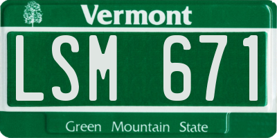 VT license plate LSM671