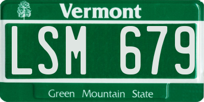 VT license plate LSM679