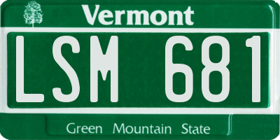 VT license plate LSM681