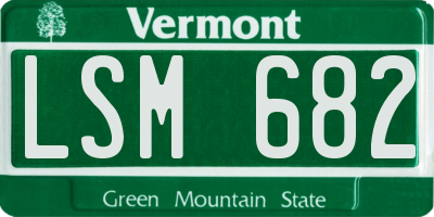 VT license plate LSM682