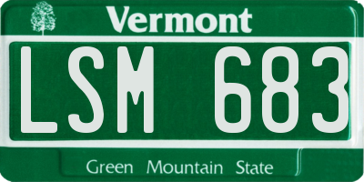 VT license plate LSM683