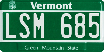 VT license plate LSM685