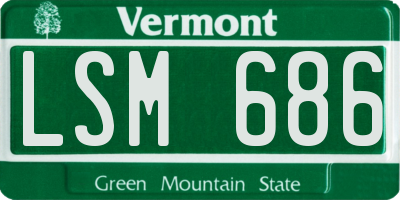 VT license plate LSM686