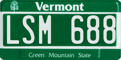 VT license plate LSM688