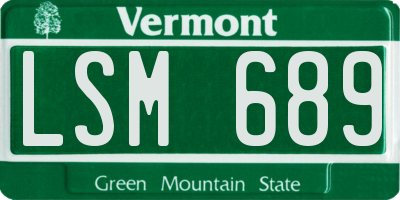 VT license plate LSM689