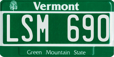 VT license plate LSM690