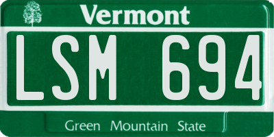 VT license plate LSM694