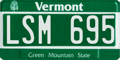 VT license plate LSM695