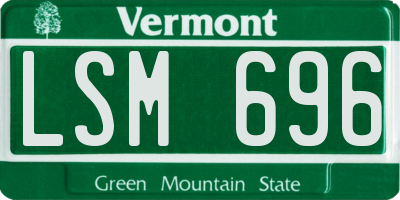 VT license plate LSM696