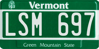 VT license plate LSM697
