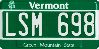VT license plate LSM698
