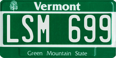 VT license plate LSM699
