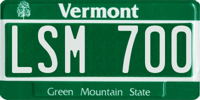 VT license plate LSM700