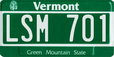 VT license plate LSM701