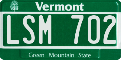 VT license plate LSM702