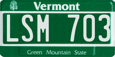 VT license plate LSM703