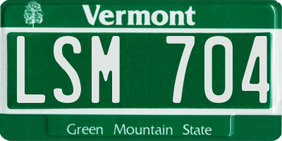VT license plate LSM704