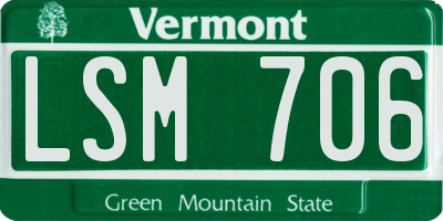 VT license plate LSM706