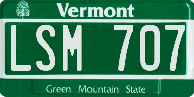 VT license plate LSM707