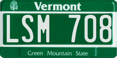 VT license plate LSM708