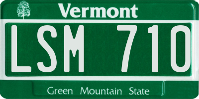 VT license plate LSM710