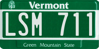 VT license plate LSM711