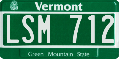 VT license plate LSM712