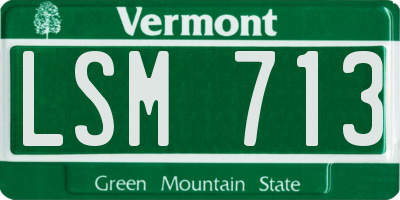 VT license plate LSM713