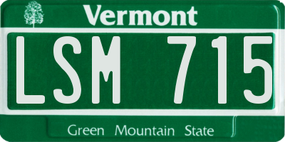 VT license plate LSM715
