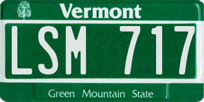 VT license plate LSM717