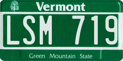 VT license plate LSM719