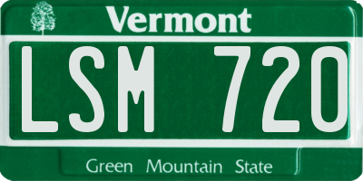 VT license plate LSM720