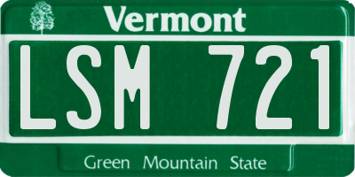 VT license plate LSM721