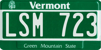 VT license plate LSM723