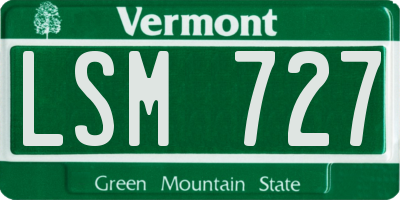 VT license plate LSM727