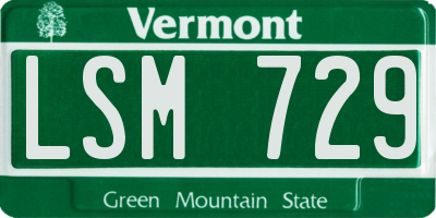 VT license plate LSM729