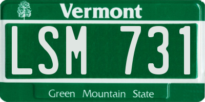 VT license plate LSM731
