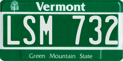 VT license plate LSM732