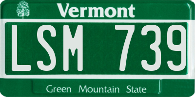 VT license plate LSM739