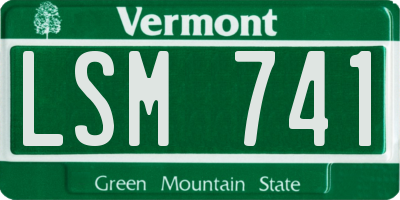 VT license plate LSM741