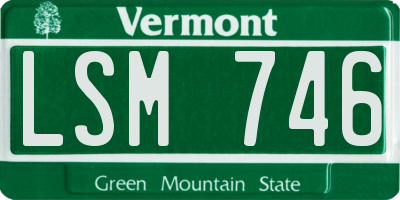 VT license plate LSM746